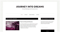 Desktop Screenshot of journeyintodreams.com