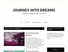 Tablet Screenshot of journeyintodreams.com